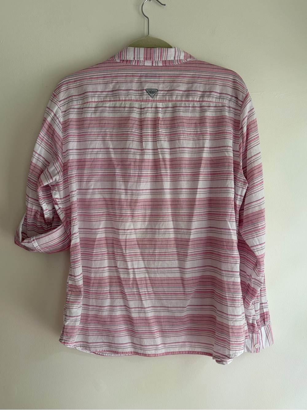 Columbia Women's 100% Cotton Striped Roll Sleeve Button Down Shirt Size XL - Picture 5 of 6